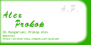 alex prokop business card